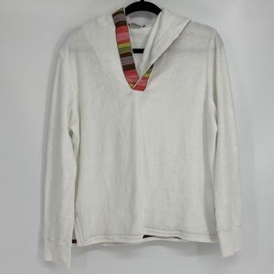 NILLA SHIELDS WHITES SOFT COTTON HOODIE